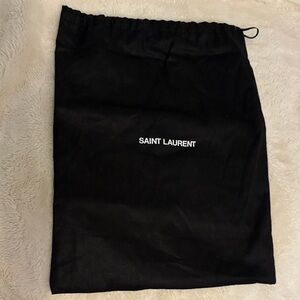 Saint Laurent Black Drawstring Logo Dust Bag